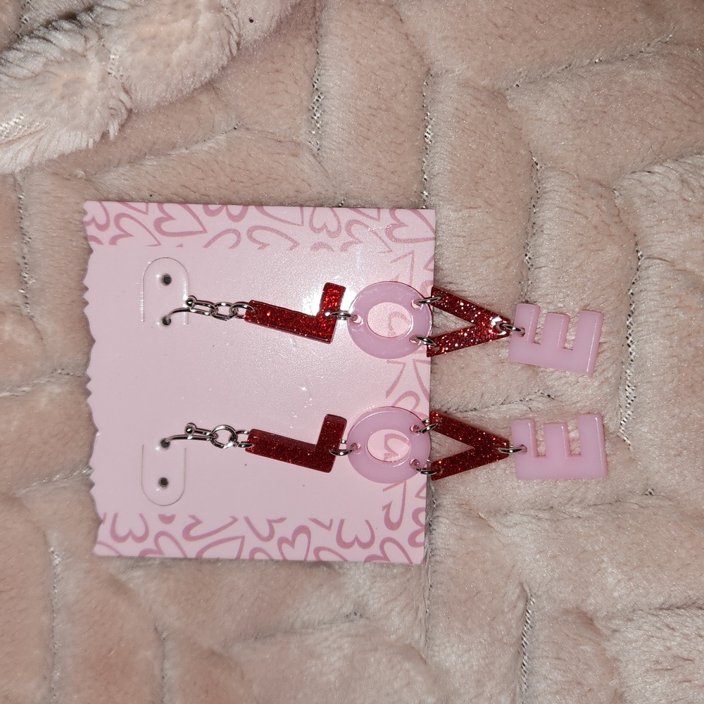 LOVE dangle earrings